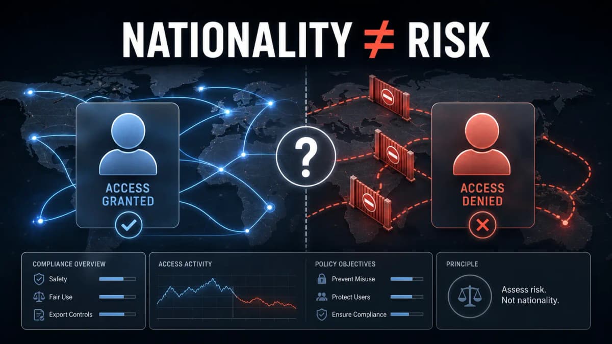Nationality is not the same as AI misuse risk