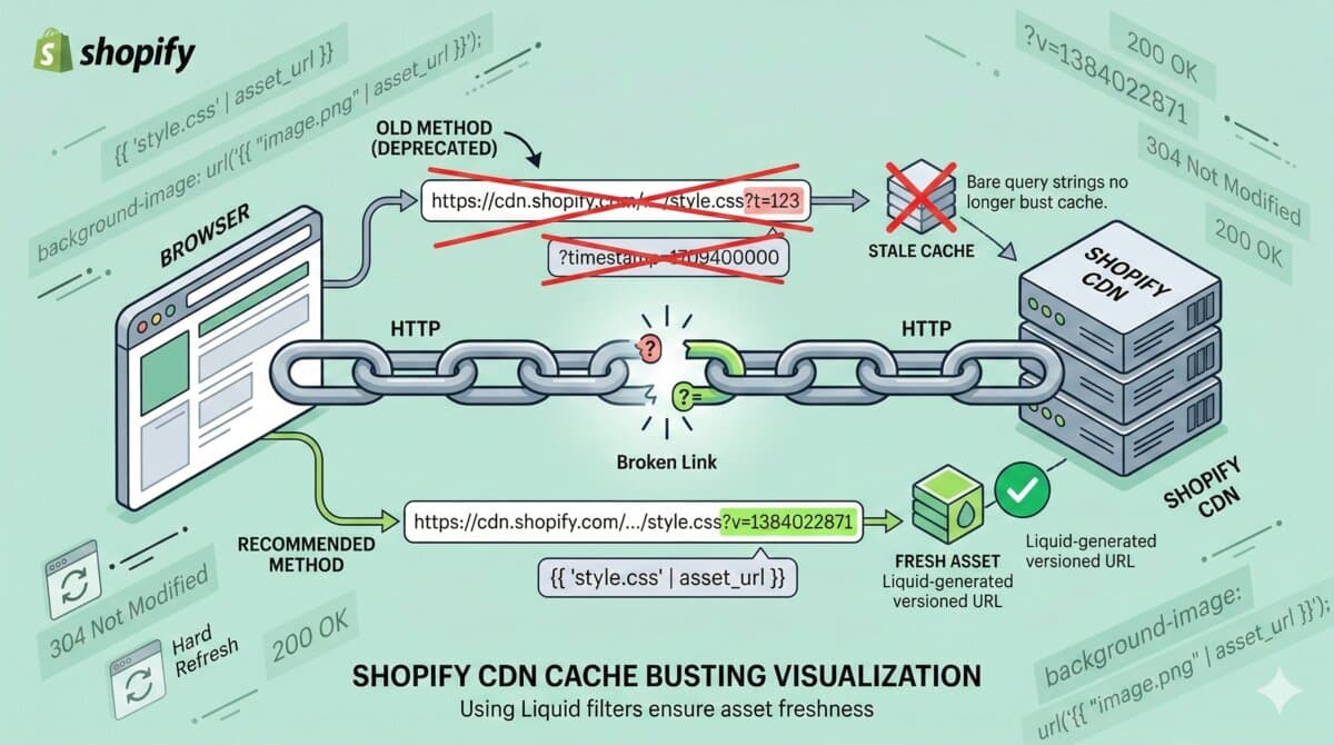 Shopify Cache Busting: Why Your ?t= Trick Never Actually Worked